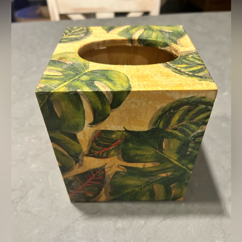 Tropical Leaf Tissue Box Cover